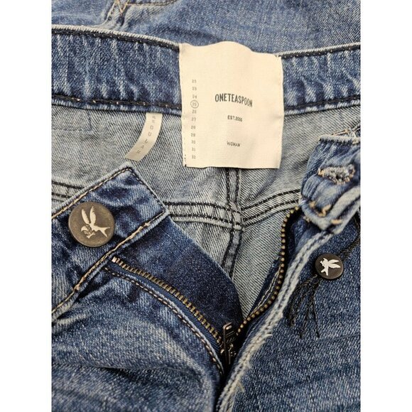 New One by One Teaspoon X Awesome Baggies Jeans Womens 25 Regular  Low Waist - Picture 6 of 6